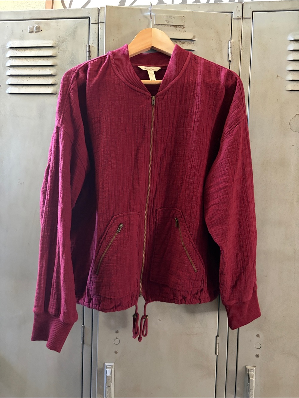 Matilda Jane Burgundy Bomber Jacket
